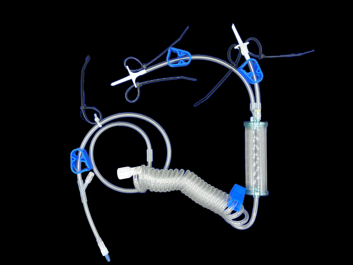 Juego de bobinas intravenosas para animales grandes MILA DuraFlow™: 40,5 l/h