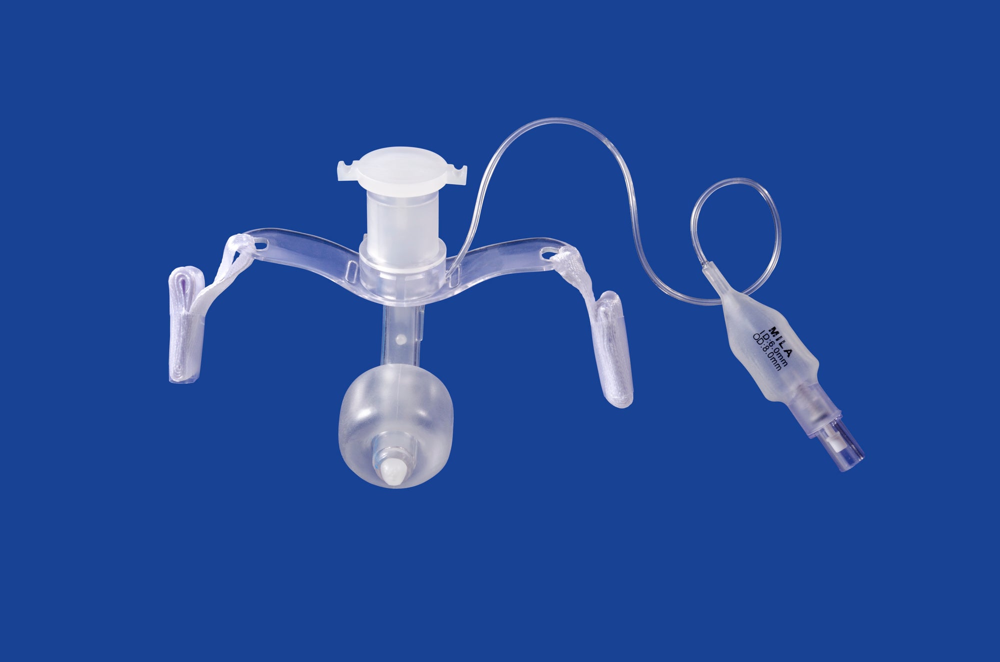 Cánula de traqueostomía con globo y obturador MILA - Deliranimals
